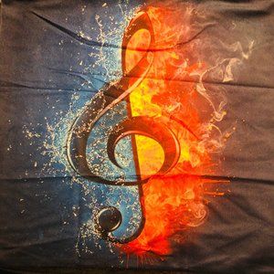 Throw Pillow Cover Colorful with Music Notes